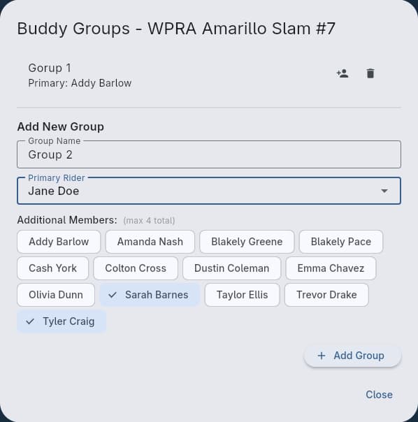 Buddy group management
