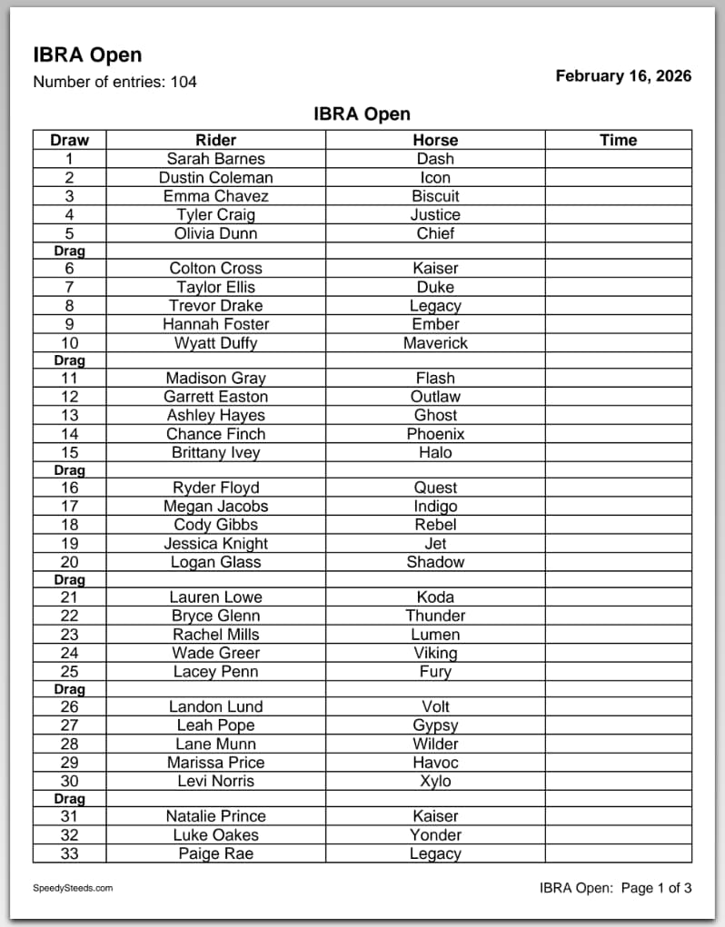 PDF draw sheet